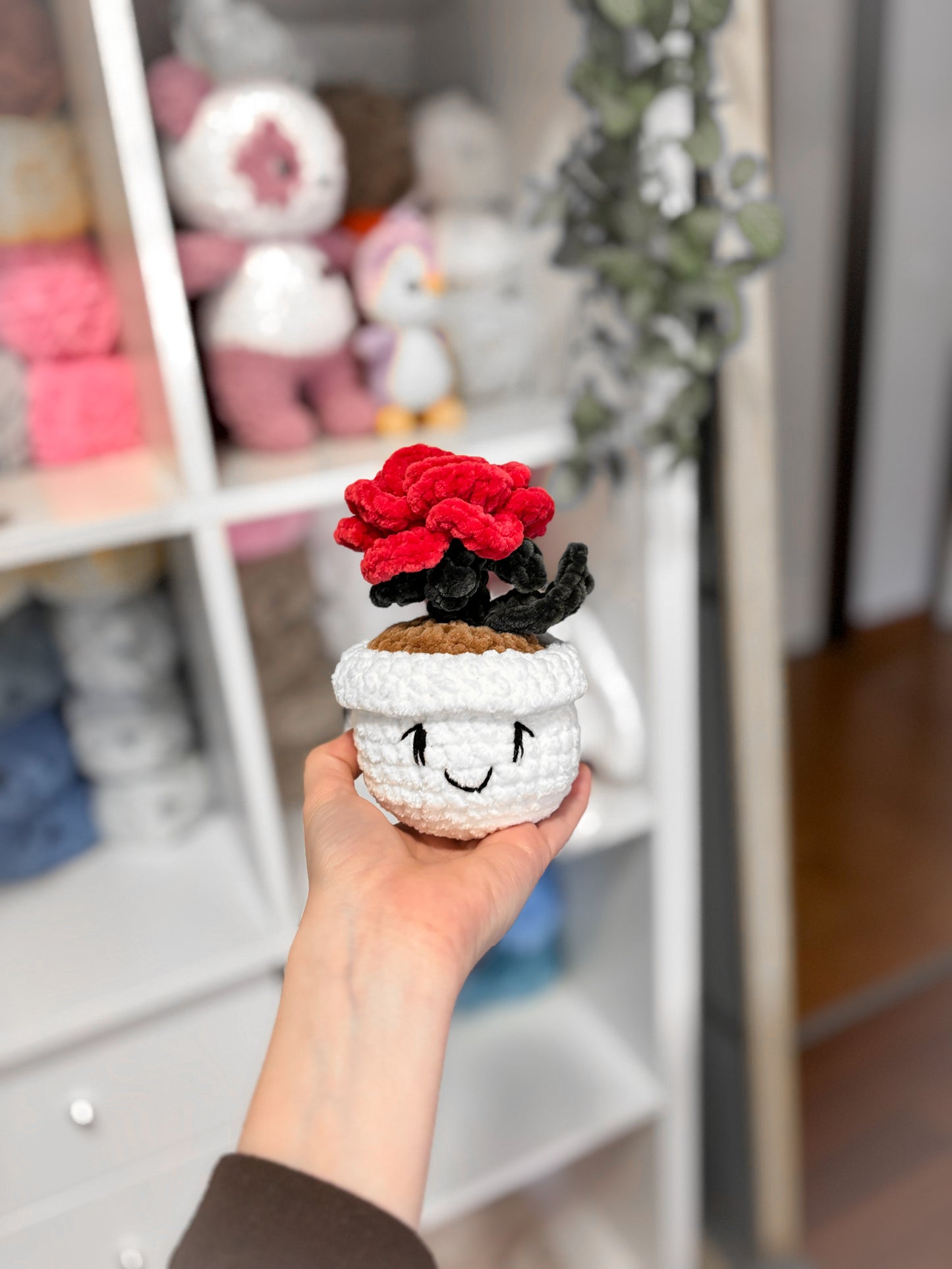 Virág - fehér/piros