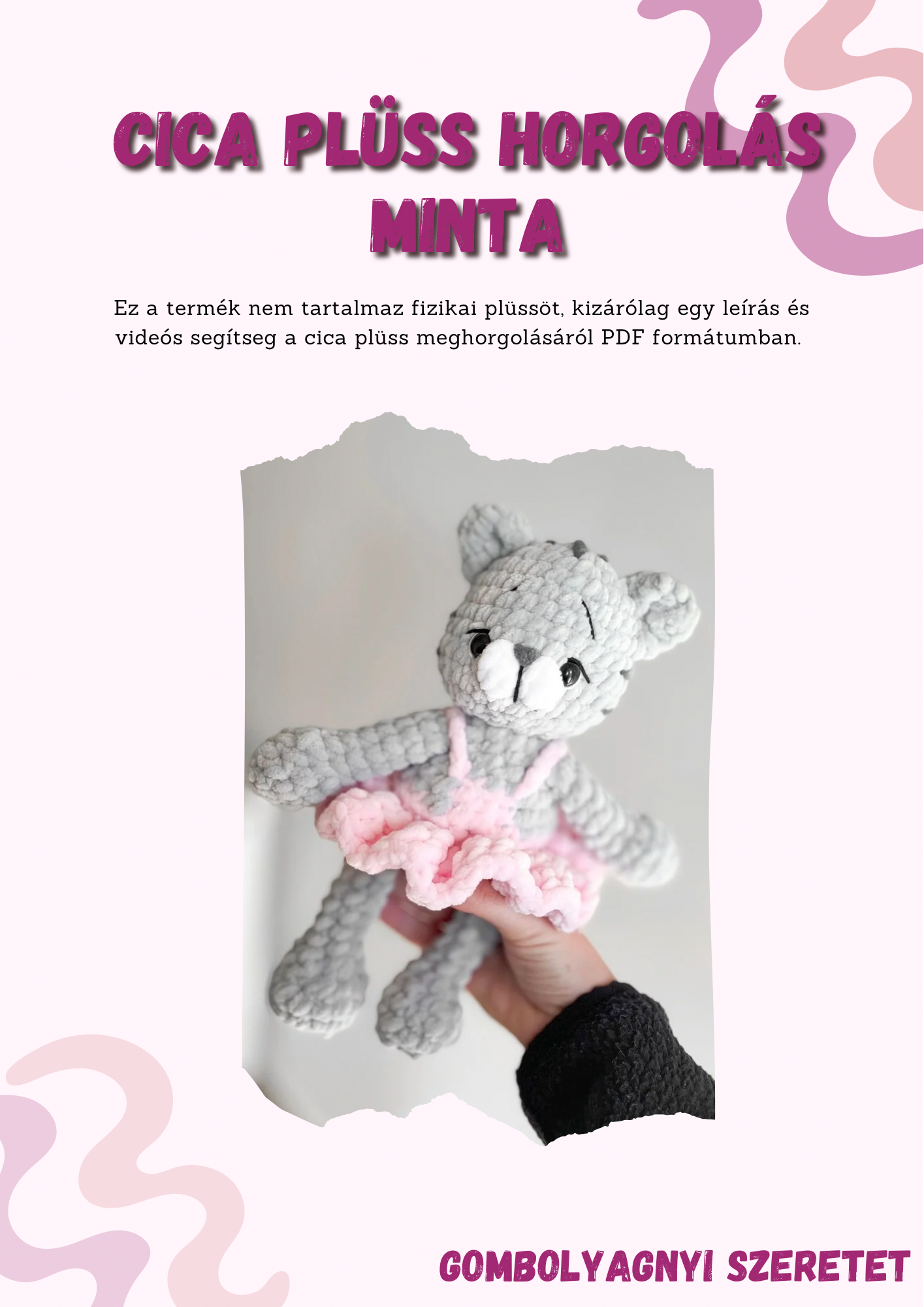 Cica plüss horgolás minta HUN/ENG (PDF)