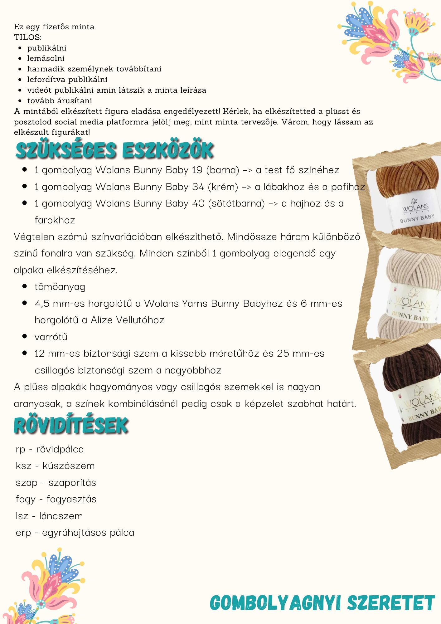 Alpaka horgolás minta HUN/ENG (PDF)
