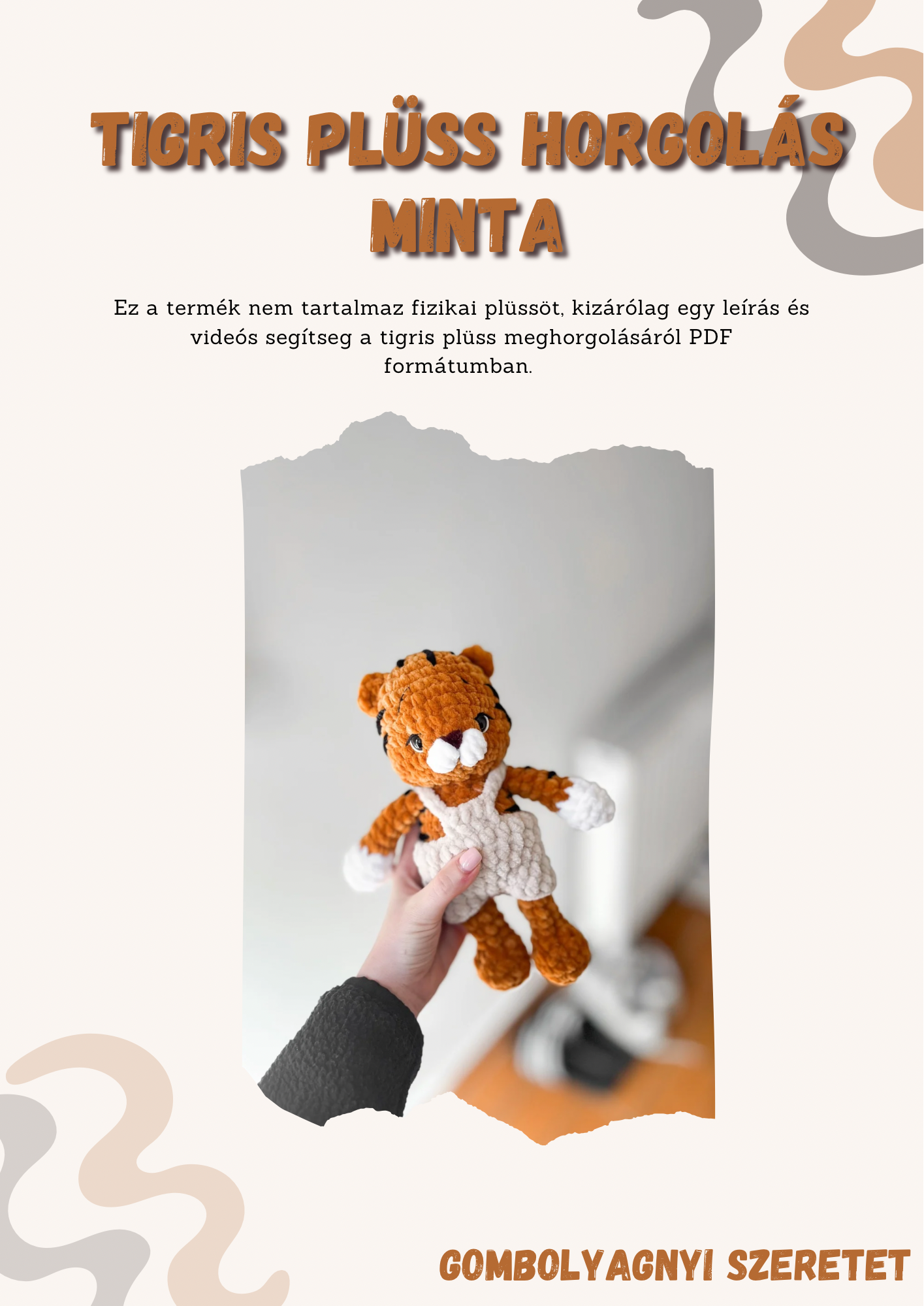 Tigris plüss horgolás minta HUN/ENG (PDF)