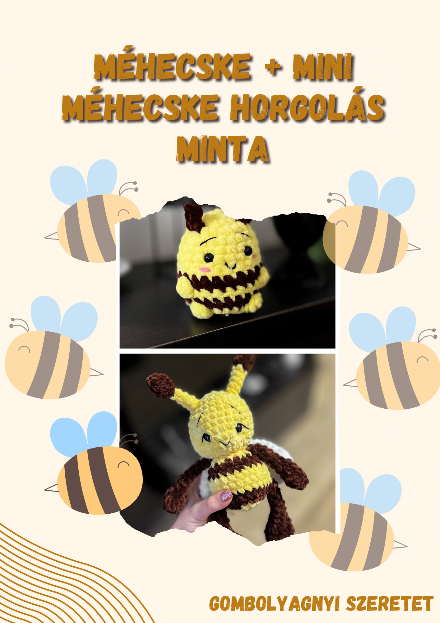 Méhecske + Mini méhecske horgolás minta HUN/ENG (PDF)