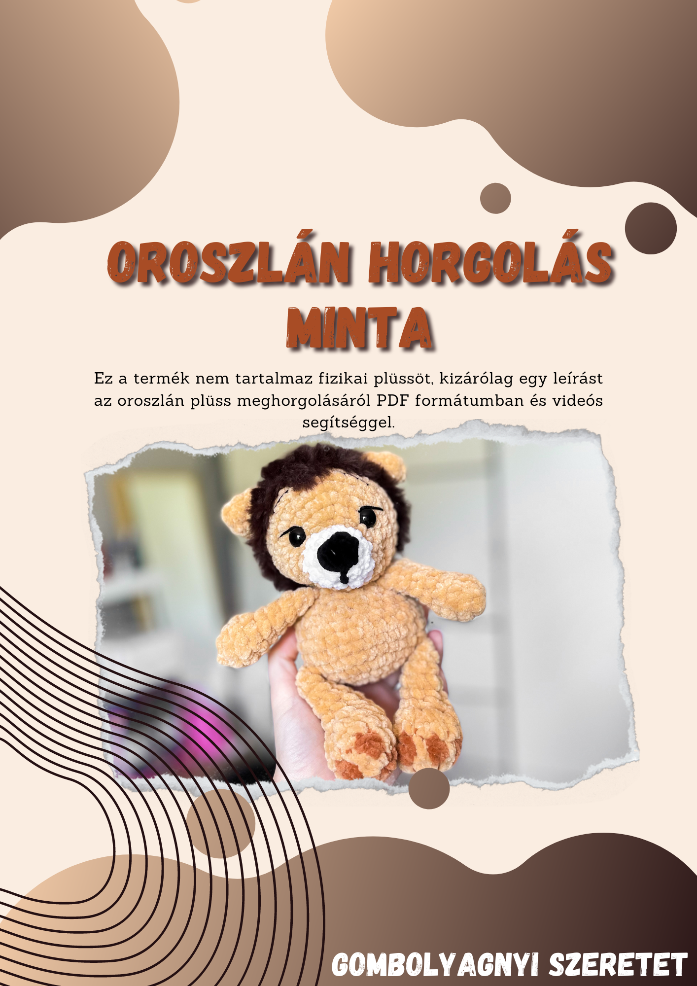 Oroszlán horgolás minta (PDF)