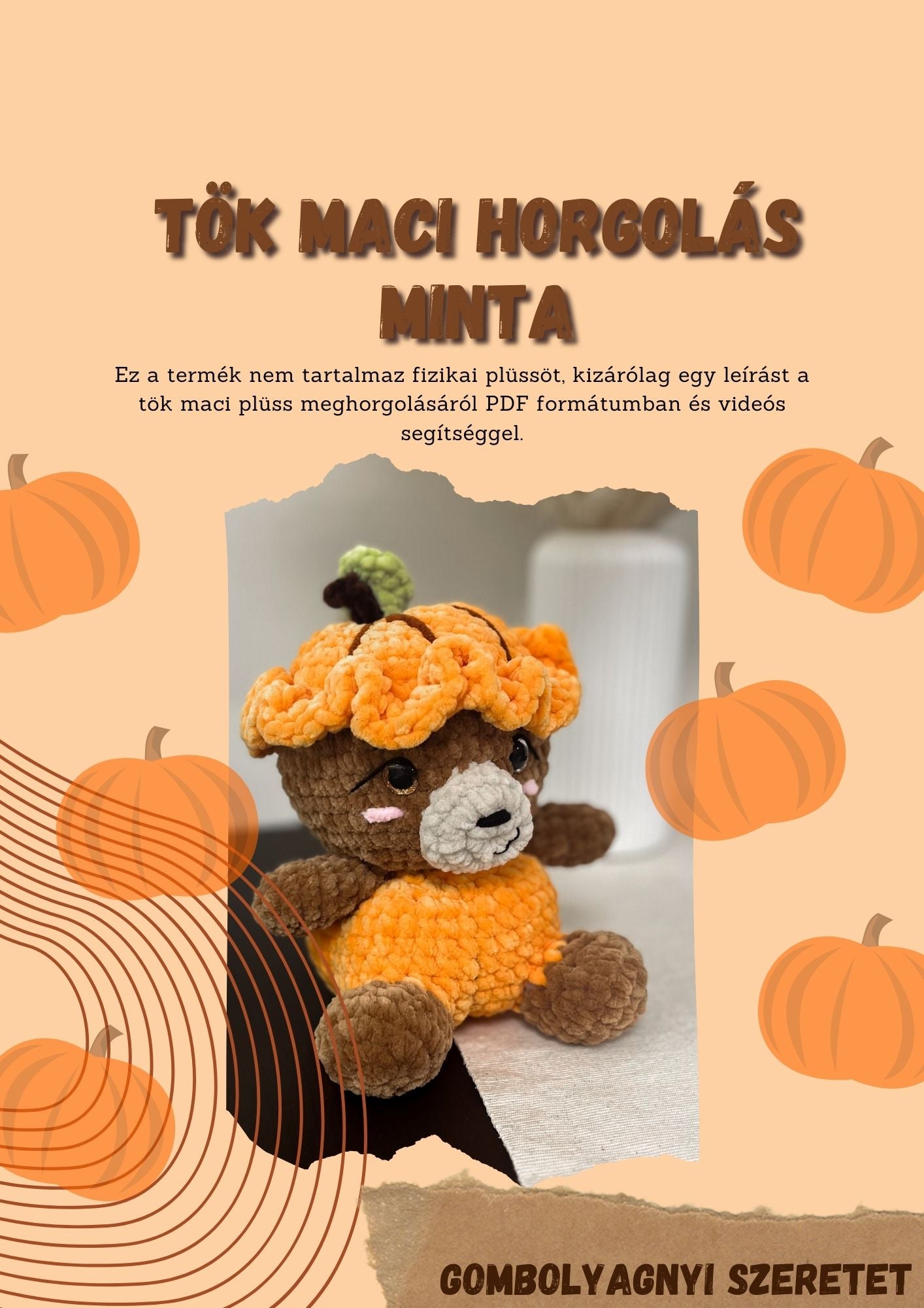 Tök maci horgolás minta (PDF)