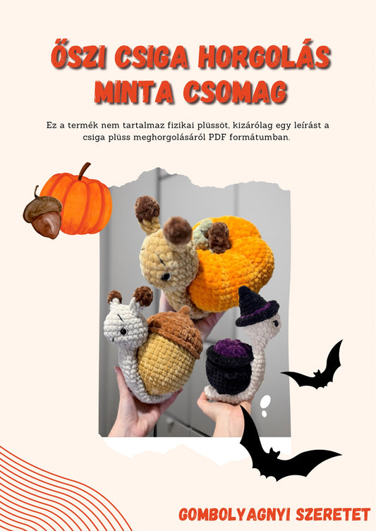 Őszi csiga horgolás minta csomag HUN/ENG (PDF)