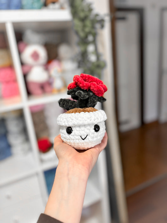 Virág - fehér/piros