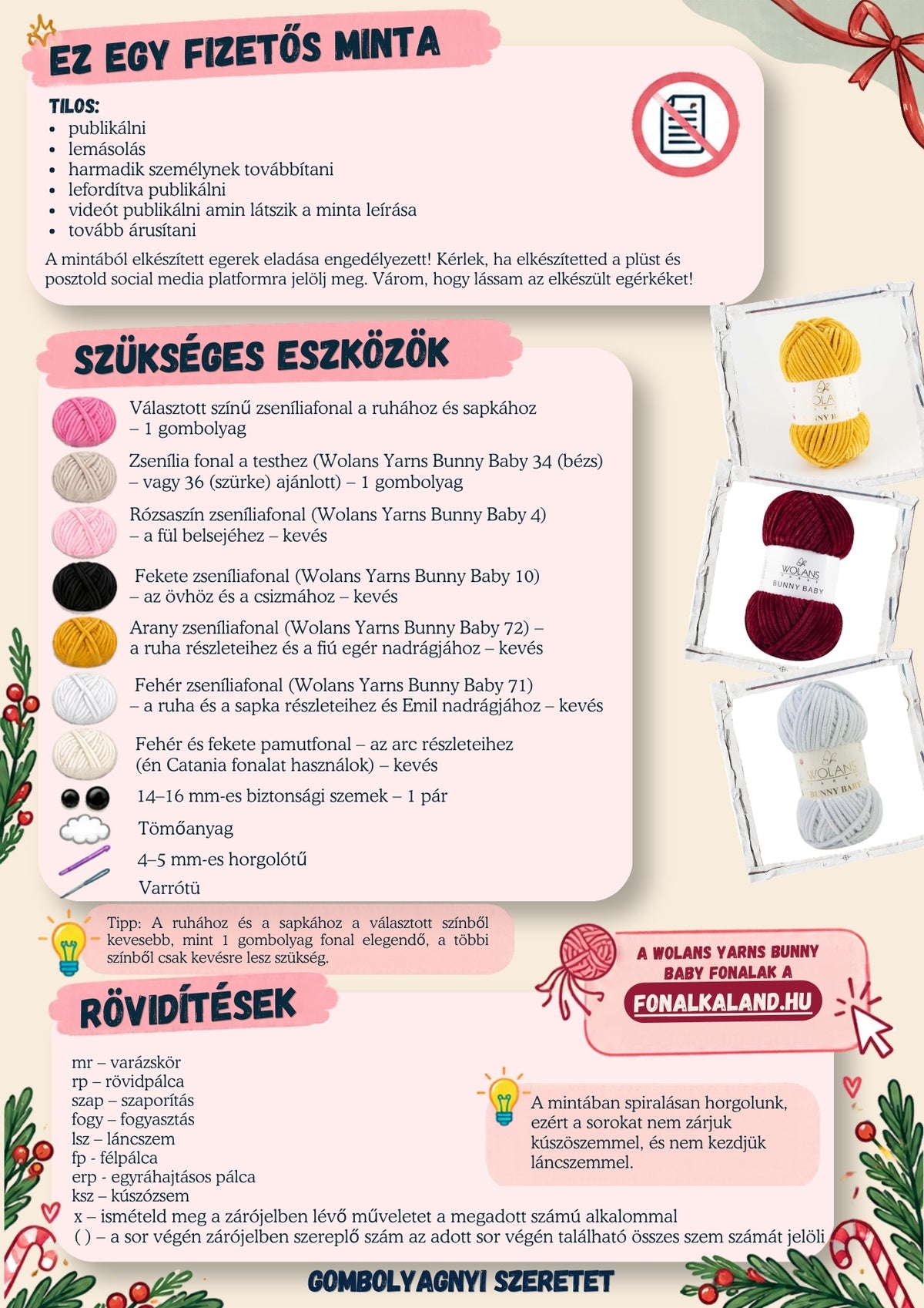 Diótörő egerek horgolás minta HUN/ENG (PDF)