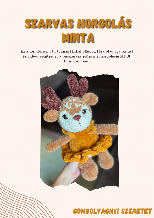 Szarvas horgolás minta HUN/ Reindeer crochet pattern ENG (PDF)