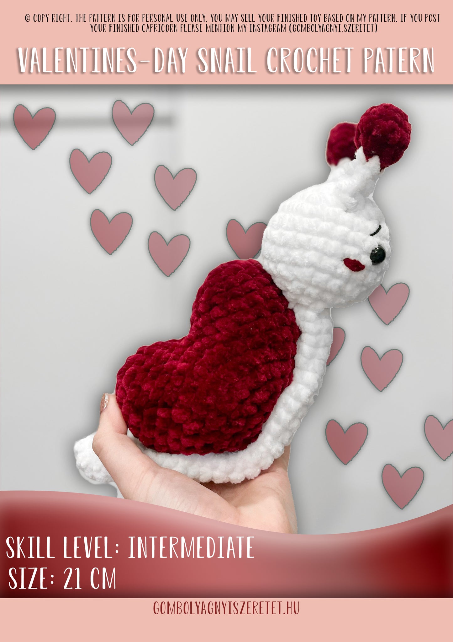 Valentine's-day snail pattern (ENG PDF)